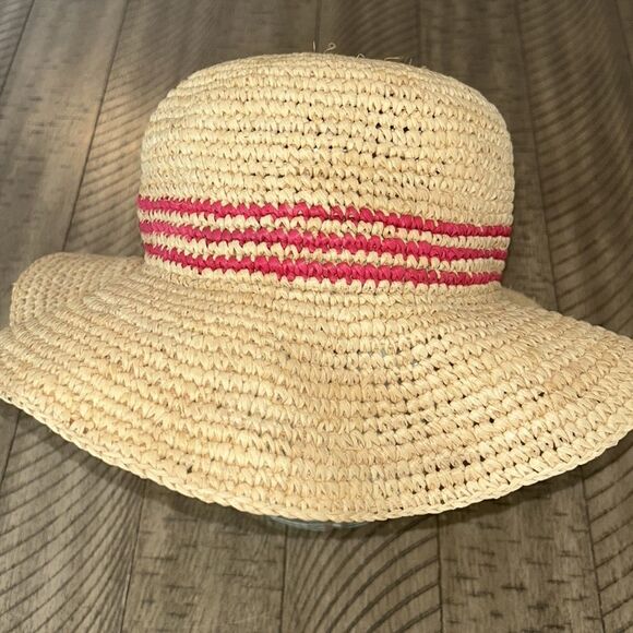 Fun 🤩 Hat 👒 fabulously flexible Pack away!!! ✈️ 🏝️ 🕶️ 👄 💄 Pink Stripes - Picture 7 of 17